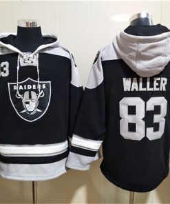 Men's Las Vegas Raiders #83 Darren Waller Ageless Must-Have Lace-Up Pullover Hoodie