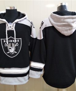 Men's Las Vegas Raiders Blank Ageless Must-Have Lace-Up Pullover Hoodie