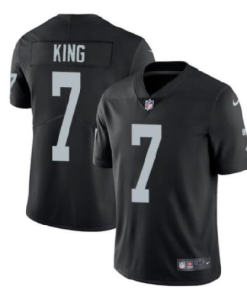 Men's Marquette King #7 Raiders Limited Player Jersey Black