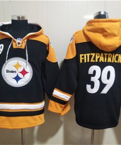 Men's Pittsburgh Steelers #39 Minkah Fitzpatrick Black Ageless Must-Have Lace-Up Pullover Hoodie