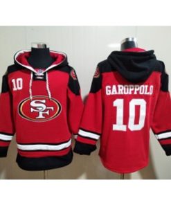 Nike 49ers 10 Jimmy Garoppolo Red Sweatshirt Hoodie