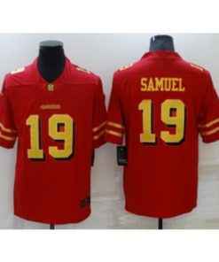 Nike 49ers 19 Deebo Samuel Red Gold Vapor Untouchable Limited Men Jersey