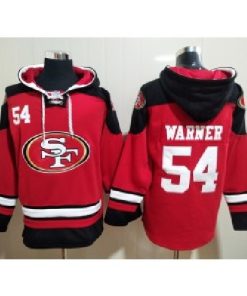 Nike 49ers 54 Fred Warner Red Sweatshirt Hoodie