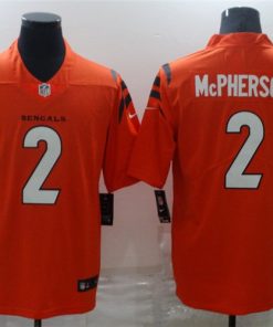 Nike Bengals 2 Evan McPherson Orange Vapor Untouchable Limited Men Jersey
