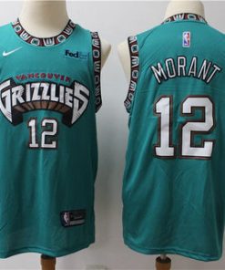 Grizzlies 12 Ja Morant Green Nike Throwback Swingman Jersey