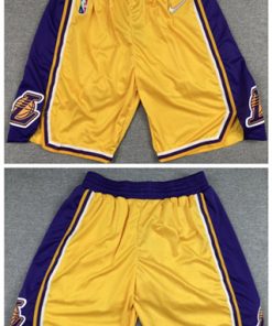 Los Angeles Lakers 75th Anniversary Yellow Shorts (Run Small)