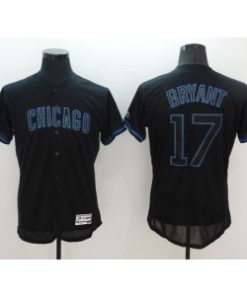 MLB Chicago Cubs 17 Bryant Black Flexbase Men Jersey