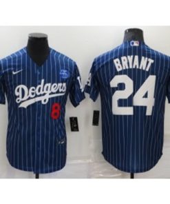 MLB Dodgers 24 Kobe Bryant Navy Nike Cool Base Men Jersey