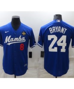 MLB Dodgers 8 & 24 Kobe Bryant Mamba Nike Cool Base Men Jersey