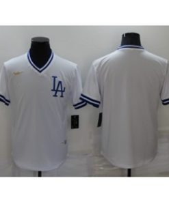 MLB Dodgers Blank White Nike Cool Base Men Jersey