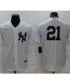MLB Yankees 21 Paul O'Neill White Nike Cool Base Men Jersey