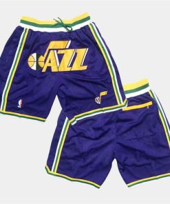Men' Utah Jazz Purple NBA Shorts (Run Smaller)1
