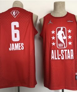 Men's 2022 All-Star #6 Lebron James Maroon Stitched Basketball Jersey