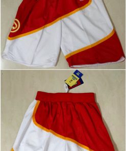 Men's Atlanta Hawks Red White Shorts (Run Smaller)