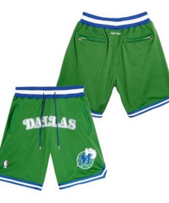 Men's Dallas Mavericks Green Throwback Shorts (Run Smaller)