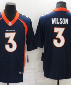 Men's Denver Broncos #3 Russell Wilson Navy Vapor Untouchable Limited Stitched Jersey