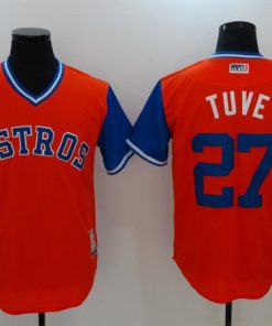Men's Houston Astros #27 Jose Altuve Red Cool Base Stitched Baseball Jersey