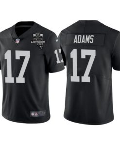 Men's Las Vegas Raiders #17 Davante Adams Black With 2020 Inaugural Season Patch Vapor Limited Stitched Jersey