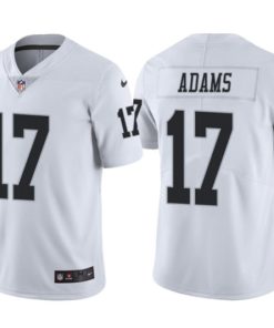Men's Las Vegas Raiders #17 Davante Adams White Vapor Limited Stitched Jersey