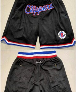 Men's Los Angeles Clippers Black Shorts (Run Small)