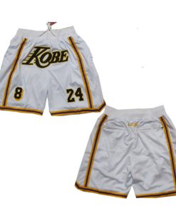 Men's Los Angeles Lakers White Gold Shorts (Run Small)