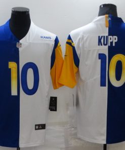Men's Los Angeles Rams #10 Cooper Kupp Royal White Split Stitched Football Jersey