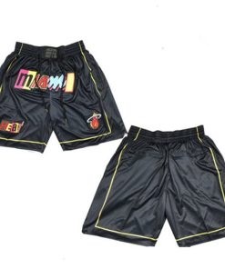 Men's Miami Heat Black Shorts (Run Small)1