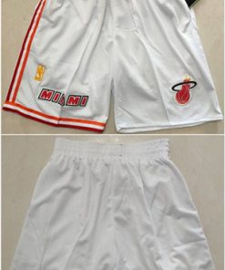 Men's Miami Heat White Shorts (Run Small)