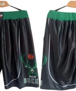 Men's Milwaukee Bucks Black Shorts (Run Small)