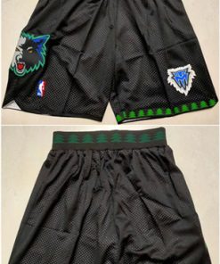 Men's Minnesota Timberwolves Black Shorts (Run Small)