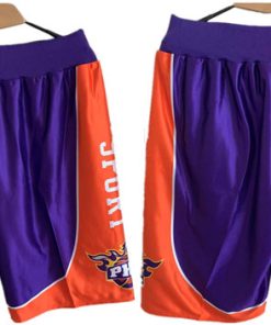 Men's Phoenix Suns Purple Orange Shorts(Run Small)