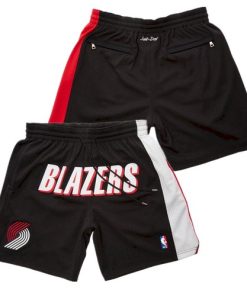 Men's Portland Trail Blazers Black Just Don NBA Shorts (Run Smaller)