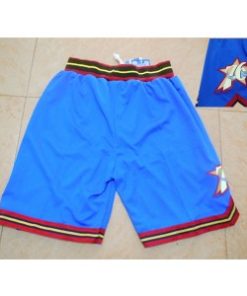 NBA 76ers Blue Throwback Shorts