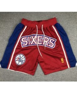 NBA 76ers Red Just Don Shorts