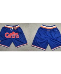NBA Cavaliers Blue Just Don Mesh Throwback With Pocket Shorts
