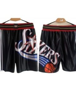 NBA Philadelphia 76ers Black Shorts (Run Small)