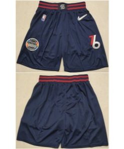 NBA Philadelphia 76ers Navy 75th Anniversary Shorts (Run Small)
