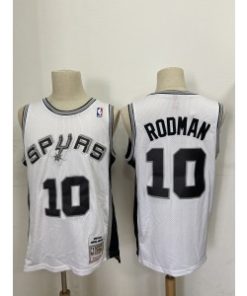 NBA Spurs 10 Dennis Rodman White 1993-94 Hardwood Classics Men Jersey