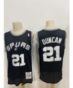 NBA Spurs 21 Tim Duncan Black 1998-99 Hardwood Classics Men Jersey