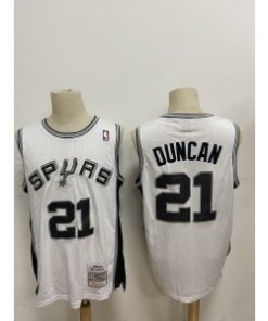 NBA Spurs 21 Tim Duncan White 1998-99 Hardwood Classics Men Jersey