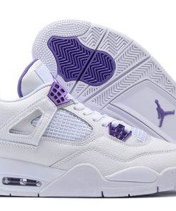 Air Jordan 4 White Purple Shoes