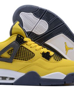 Air Jordan 4 Yellow White Shoes