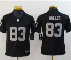 Las Vegas Raiders #83 Darren Waller Youth Black Vapor Limited Jersey
