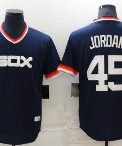 Men's Chicago White Sox #45 Michael Jordan Blue Cool Base Stitched Jersey