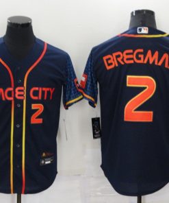 Men's Houston Astros #2 Alex Bregman 2022 Navy City Connect Cool Base Stitched Jersey