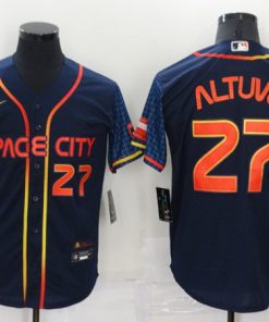 Men's Houston Astros #27 Jose Altuve 2022 Navy City Connect Cool Base Stitched Jersey