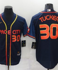 Men's Houston Astros #30 Kyle Tucker 2022 Navy City Connect Cool Base Stitched Jersey
