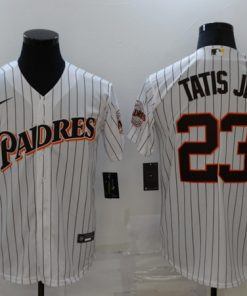 Men's San Diego Padres #23 Fernando Tatis Jr. White Cool Base Stitched Jerseys