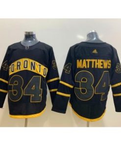 NHL Leafs 34 Auston Matthews Black Adidas Men Jersey