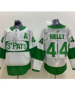 NHL Leafs 44 Morgan Rielly White 2019 St. Patrick's Day Adidas Men Jersey